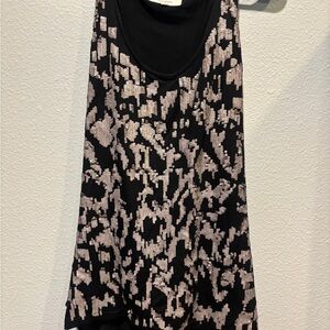 Umgee Black and Pink Abstract Tank Top